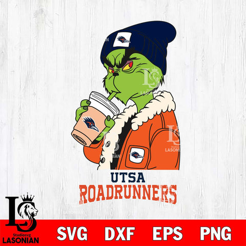 UTSA Roadrunners Grinch Bougie Football Svg Eps Dxf Png File, Digital Download, Instant Download