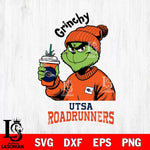 UTSA Roadrunners Grinchy Bougie Christmas Cut Files Cricut, Svg Dxf Eps Png file, Digital download , Silhouette