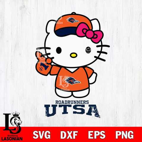 UTSA Roadrunners Hello Kitty Best Fan Svg Eps Dxf Png File, Digital Download, Instant Download