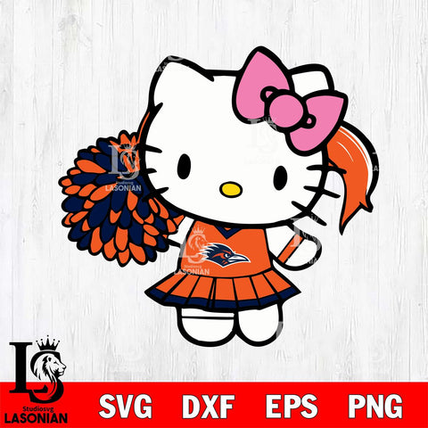 UTSA Roadrunners Hello Kitty Cheerleader 12 Svg Eps Dxf Png File, Digital Download, Instant Download