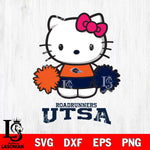 UTSA Roadrunners Hello Kitty Cheerleader 2 Svg Eps Dxf Png File, Digital Download, Instant Download