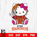 UTSA Roadrunners Hello Kitty Horror Svg Eps Dxf Png File, Digital Download