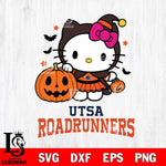 UTSA Roadrunners Hello Kitty Horror 1 Svg Eps Dxf Png File, Digital Download