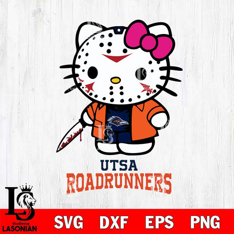 UTSA Roadrunners Hello Kitty Horror 3 Svg Eps Dxf Png File, Digital Download