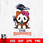 UTSA Roadrunners Hello Kitty Horror 4 Svg Eps Dxf Png File, Digital Download