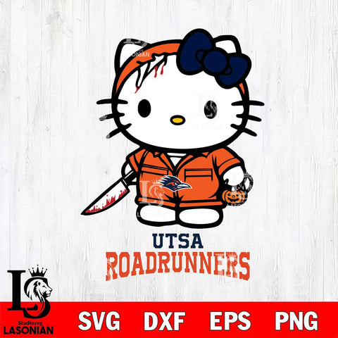 UTSA Roadrunners Hello Kitty Horror 5 Svg Eps Dxf Png File, Digital Download