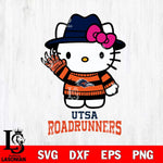 UTSA Roadrunners Hello Kitty Horror 6 Svg Eps Dxf Png File, Digital Download