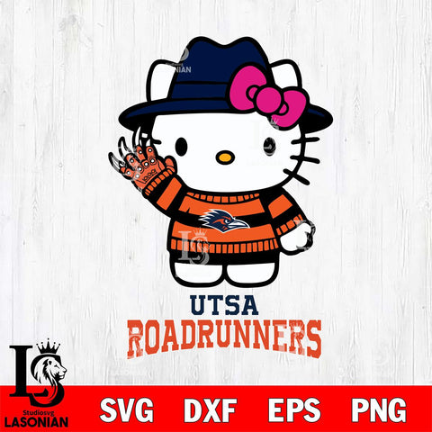 UTSA Roadrunners Hello Kitty Horror 6 Svg Eps Dxf Png File, Digital Download