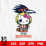 UTSA Roadrunners Hello Kitty Horror 8 Svg Eps Dxf Png File, Digital Download