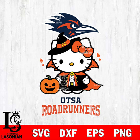 UTSA Roadrunners Hello Kitty Horror 9 Svg Eps Dxf Png File, Digital Download