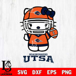 UTSA Roadrunners Hello Kitty NCAA 1 Svg Eps Dxf Png File, Digital Download, Instant Download