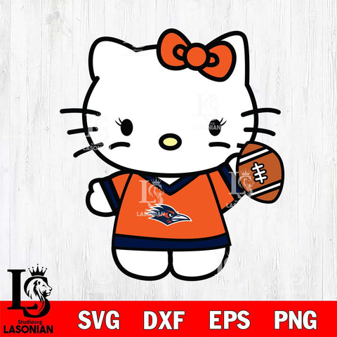 UTSA Roadrunners Hello Kitty sport 7 Svg Eps Dxf Png File, NCAA svg, Digital Download, Instant Download