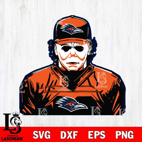 UTSA Roadrunners Michael Myers Horror Halloween Svg Eps Dxf Png File, NCAA svg, Digital Download, Instant Download