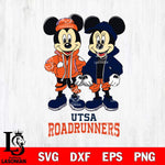 UTSA Roadrunners Mickey Minnie Mouse Football Svg Eps Dxf Png File, NCAA svg , File Cut , Digital Download , Instant Download, Cut Svg Files