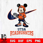 UTSA Roadrunners Mikey Mouse Disney NIKE, Svg Eps Dxf Png File, Digital Download