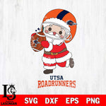 UTSA Roadrunners Santa Claus Cute Svg dxf eps png pdf file,NCAA svg,Digital Download,Cricut file