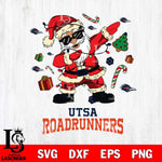 UTSA Roadrunners Santa Claus Football Svg dxf eps png pdf file,NCAA svg,Digital Download,Cricut file