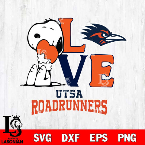 UTSA Roadrunners Snoopy Sport 10 Svg Eps Dxf Png File, Digital Download