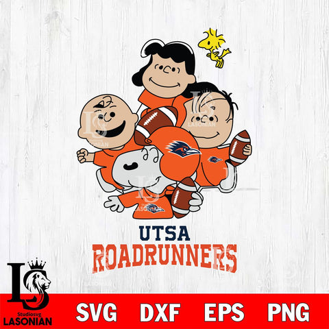 UTSA Roadrunners Snoopy Sport 4 Svg Eps Dxf Png File, Digital Download