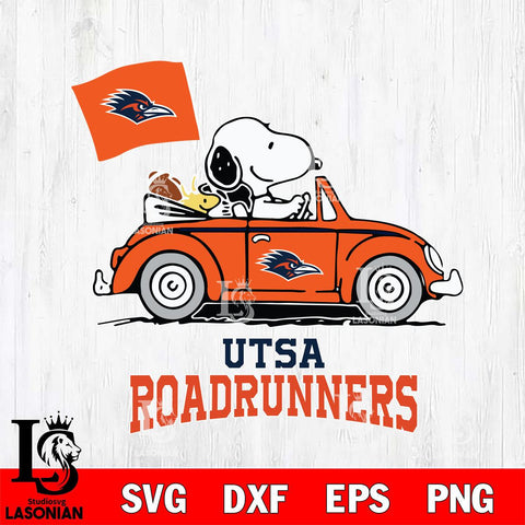 UTSA Roadrunners Snoopy Sport 5 Svg Eps Dxf Png File, Digital Download