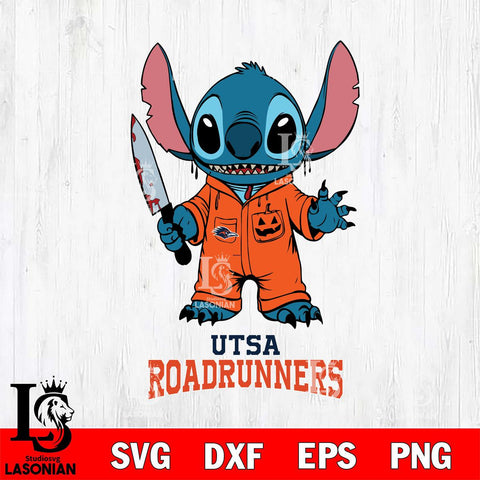 UTSA Roadrunners Stitch Horror 2 Svg Eps Dxf Png File, NCAA svg, Digital Download, Instant Download