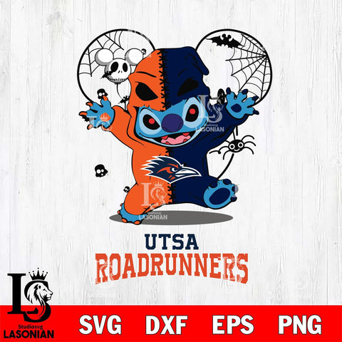 UTSA Roadrunners Stitch Horror Halloween 2 Svg Eps Dxf Png File, Digital Download, Instant Download