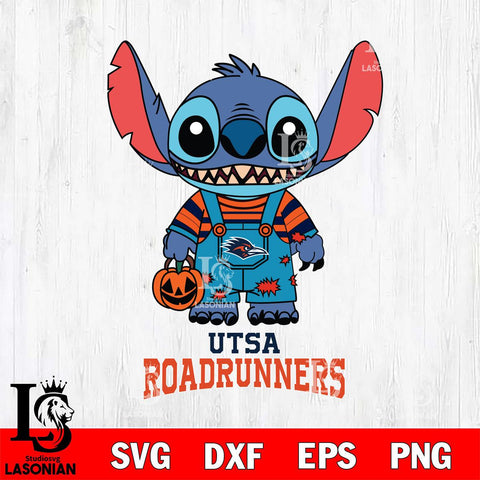 UTSA Roadrunners Stitch Horror Halloween Svg Eps Dxf Png File, NCAA svg, Digital Download, Instant Download