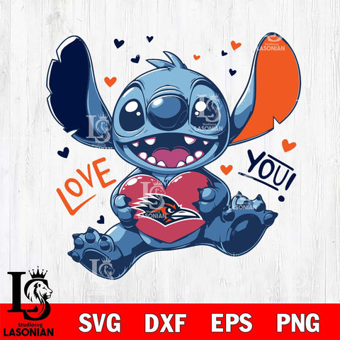 UTSA Roadrunners Stitch Love Svg Eps Dxf Png File, NCAA svg, Digital Download, Instant Download