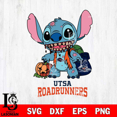 UTSA Roadrunners Stitch Zombie Svg Eps Dxf Png File, NCAA svg, Digital Download, Instant Download