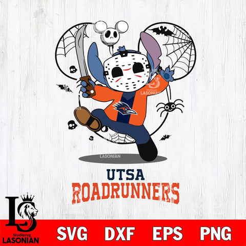 UTSA Roadrunners Stitch jason voorhees Halloween Svg Eps Dxf Png File, Digital Download, Instant Download