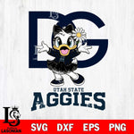 Utah State Aggies Dolce And Gabbana Daisy Duck Disney Svg Eps Dxf Png File, Digital Download, Instant Download