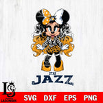 Utah Jazz Beauty Minnie Mouse Svg Eps Dxf Png File, Digital Download, Instant Download