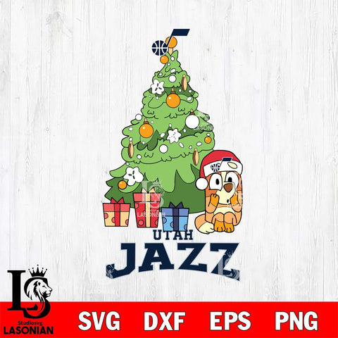 Utah Jazz Bluey Chilli Christmas Tree Svg Eps Dxf Png File, Digital Download