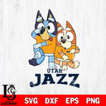 Utah Jazz Bluey Chilli Dance Mode Svg Eps Dxf Png File, Digital Download, Instant Download