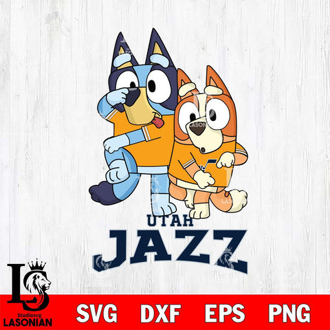 Utah Jazz Bluey Chilli Dance Mode Svg Eps Dxf Png File, Digital Download, Instant Download