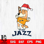 Utah Jazz Bluey Chilli Happy Christmas Svg Eps Dxf Png File, Digital Download