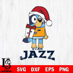 Utah Jazz Bluey Christmas Svg Eps Dxf Png File, Digital Download