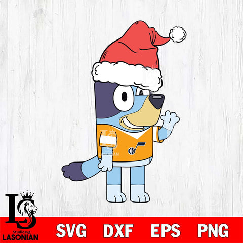 Utah Jazz Bluey Christmas Svg Eps Dxf Png File, Digital Download, Instant Download