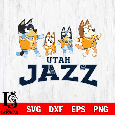 Utah Jazz Bluey Dance Mode Squats Svg Eps Dxf Png File, Digital Download, Instant Download