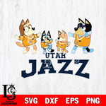 Utah Jazz Bluey Dance Squats Svg Eps Dxf Png File, Digital Download, Instant Download