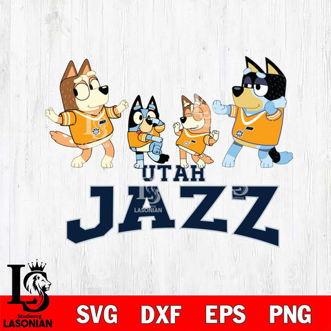 Utah Jazz Bluey Dance Squats Svg Eps Dxf Png File, Digital Download, Instant Download