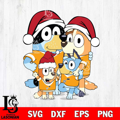 Utah Jazz Bluey Family Christmas Svg Eps Dxf Png File, Digital Download, Instant Download