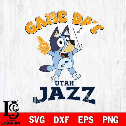 Utah Jazz Bluey Game Day Svg Eps Dxf Png File, Digital Download, Instant Download