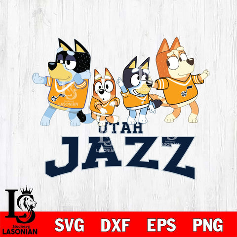 Utah Jazz Bluey Mode Dance Squats Svg Eps Dxf Png File, Digital Download, Instant Download