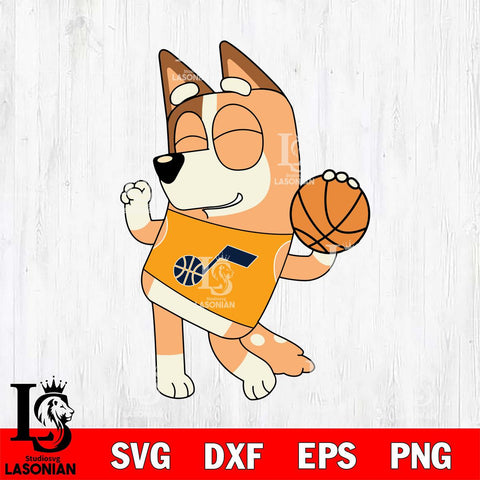 Utah Jazz Chilli bluey sport Svg Eps Dxf Png File, Digital Download, Instant Download