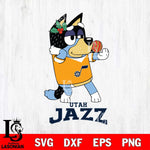 Utah Jazz Christmas Bluey Bandit Heeler Svg , Christmas Svg , Bluey svg , Digital Download, dxf eps png pdf file