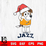 Utah Jazz Christmas Bluey Jack Sport Svg , Christmas Svg , Bluey svg , Digital Download, dxf eps png pdf file