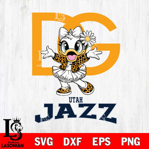 Utah Jazz Dolce And Gabbana Daisy Duck Disney Svg Eps Dxf Png File, Digital Download, Instant Download