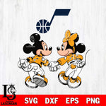 Utah Jazz Fan Minnie And Mickey Love Svg Eps Dxf Png File, Digital Download, Instant Download