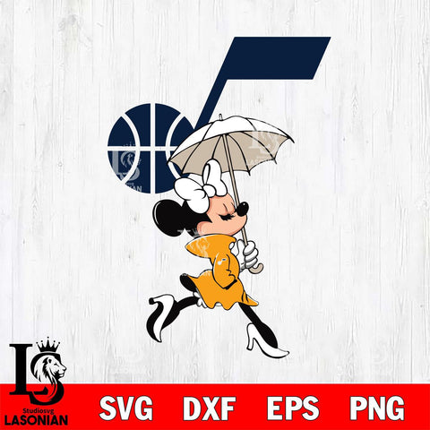 Utah Jazz Fancy Minnie Svg Eps Dxf Png File, Digital Download, Instant Download